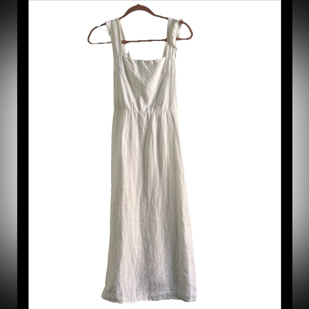Reformation White Graduation Dress Square Neck Sleeveless Maxi Size 2 Bridal